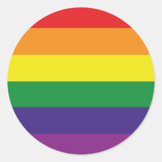 LGBTQ FLAG RUNDER AUFKLEBER