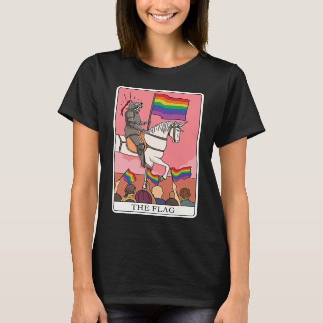 LGBTQ FLAG Tarot Card Finger for a Tarot Reader T-Shirt (Vorderseite)