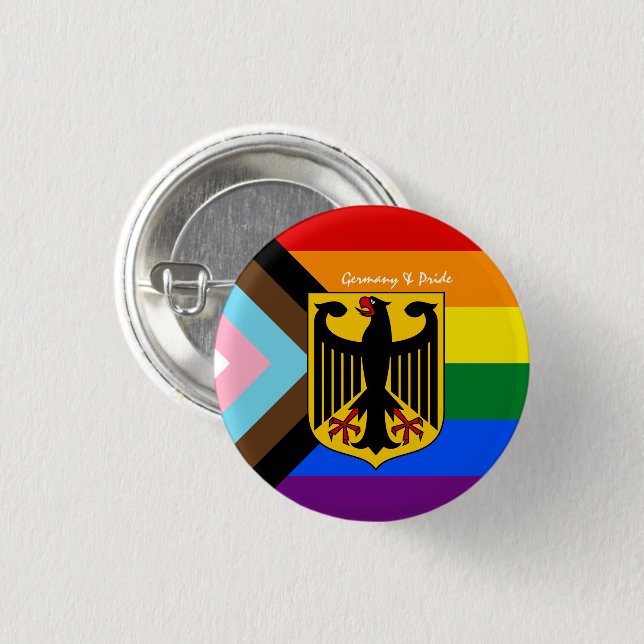 LGBTQ-Flag und deutscher Emblem-Preis / Deutschlan Button (Vorne & Hinten)