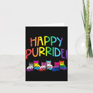 Lgbtq-Flaggenkatzen glückliche Purride Gay Pride M Karte