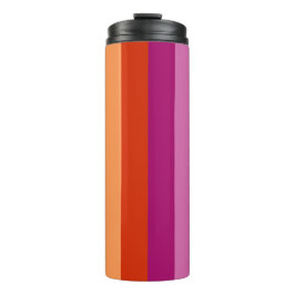 LGBTQ+ Flaggenstreifen für Lesben - Thermosbecher