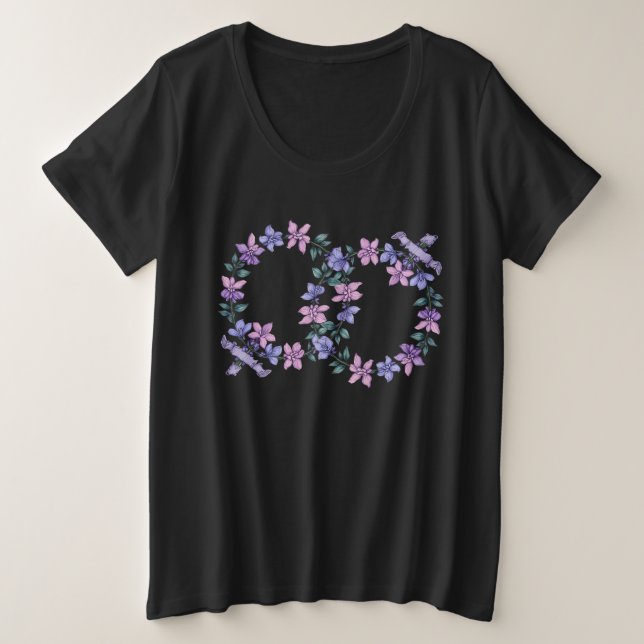 LGBTQ fleurs dessinées à la main symboles féminins (Design devant)