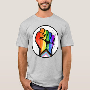 LGBTQ FORTSCHRITT STOLZ WIDERSTANDSFÄUSTE T-Shirt