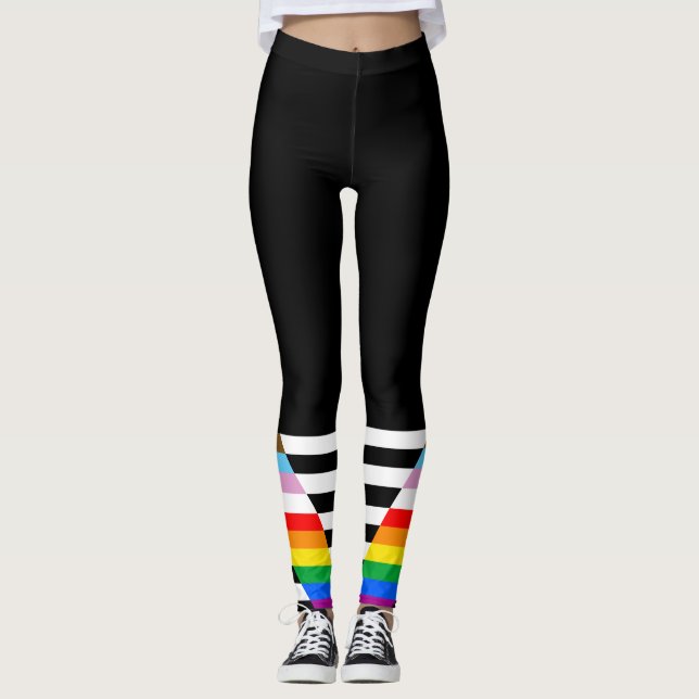 LGBTQ-Fortschrittsanzeiger Leggings (Vorderseite)