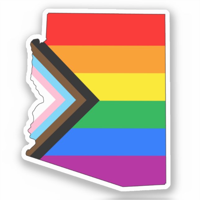 LGBTQ-Fortschrittspreis für den Staatsstolz Arizon Aufkleber (Vorderseite)