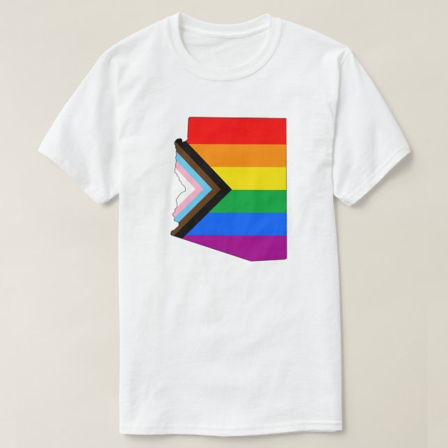 LGBTQ-Fortschrittspreis für den Staatsstolz Arizon T-Shirt (Design vorne)