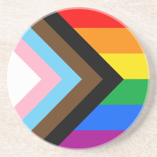 LGBTQ+-Fortschrittsstolz Getränkeuntersetzer