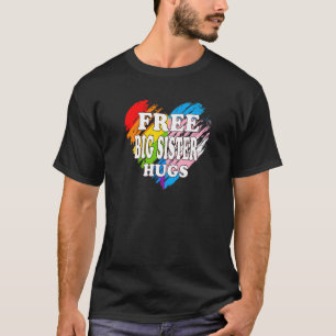 Lgbtq Free Big Sister Hugs Gay Pride Lgbt Ally Rai T-Shirt