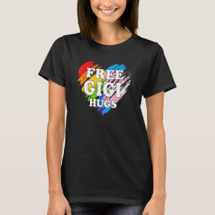 Lgbtq Free Gigi Hugs Gay Pride Lgbt Ally Rainbow M T-Shirt