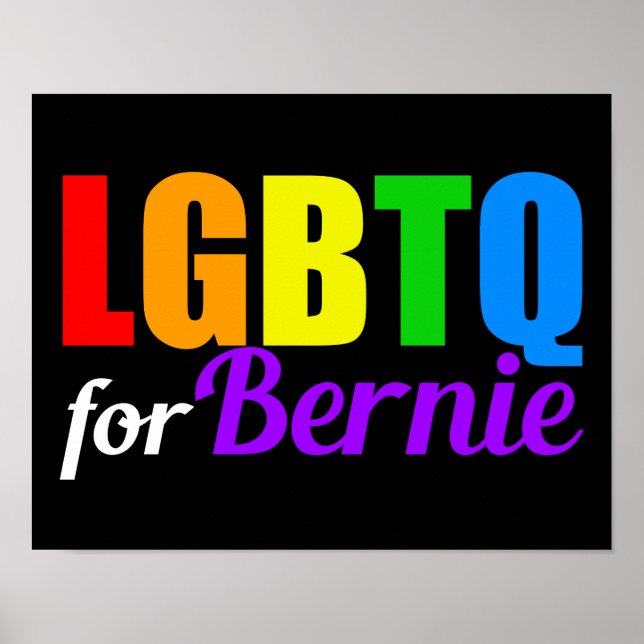LGBTQ für Bernie Sanders 2020 Poster (Vorne)