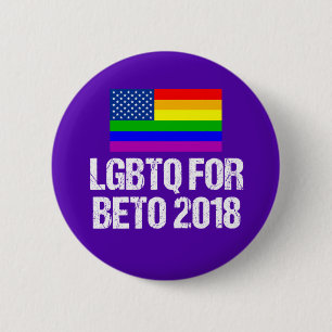 LGBTQ für Beto O'Rourke Button