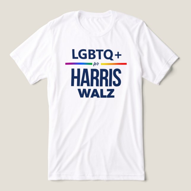 LGBTQ+ für Harris Walz Tri-Blend Shirt (Design Vorderseite)