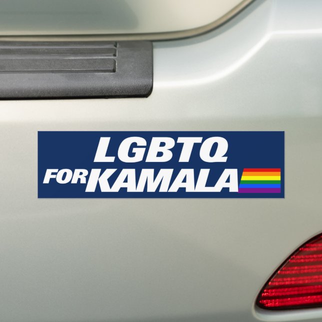 LGBTQ für Kamala Harris 2024 Autoaufkleber (Auf Auto)