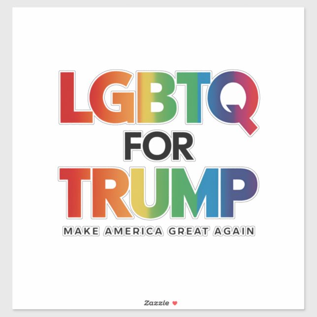 LGBTQ FÜR TRUMP GAY LESBIAN FÜR TRUMP 2024 AUFKLEBER (Blatt)