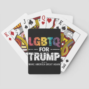 LGBTQ FÜR TRUMP SCHWUL LESBISCH FÜR TRUMP 2024  SPIELKARTEN