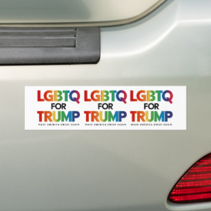 LGBTQ FÜR TRUMP SCHWULE LESBEN FÜR TRUMP 2024  AUTOAUFKLEBER