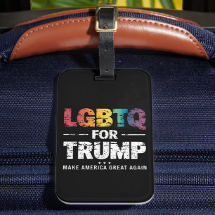 LGBTQ FÜR TRUMP SCHWULE LESBEN FÜR TRUMP 2024 GEPÄCKANHÄNGER