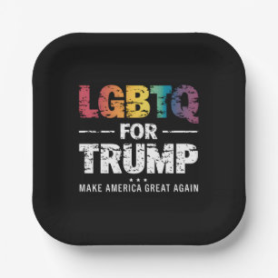 LGBTQ FÜR TRUMP SCHWULE LESBEN FÜR TRUMP 2024 PAPPTELLER