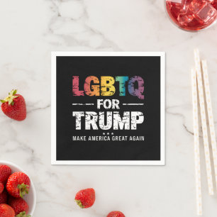 LGBTQ FÜR TRUMP SCHWULE LESBEN FÜR TRUMP 2024 SERVIETTE