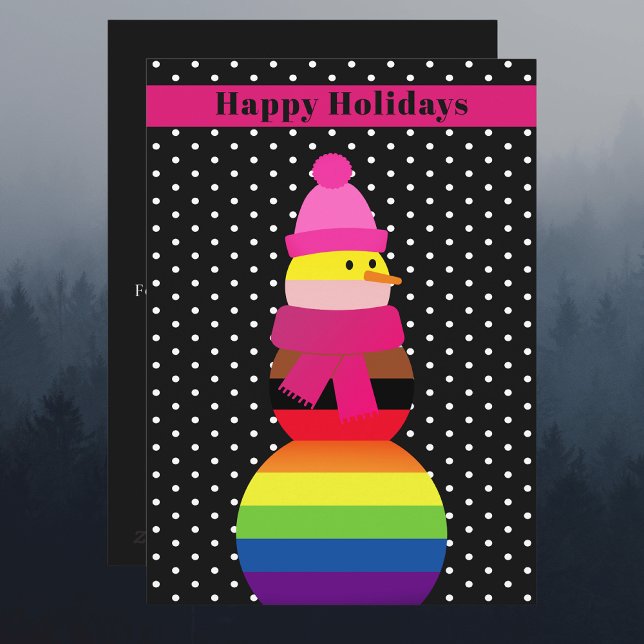 Lgbtq gay gay Snowman carte de Noël (Créateur téléchargé)