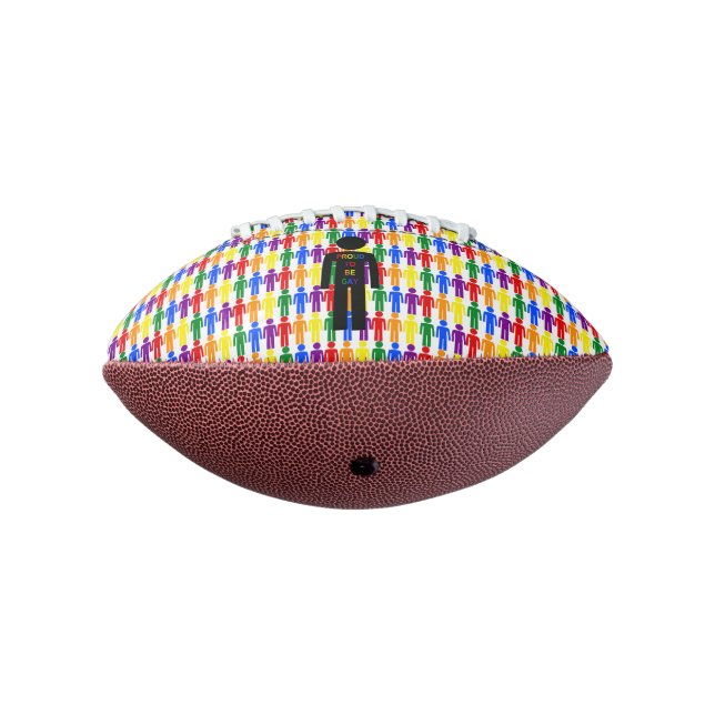LGBTQ Gay Man Silhouette and Rainbow Men Football (Gedreht 270)