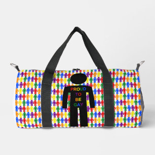 LGBTQ Gay Man Silhouette und Regenbogen Männer Duffle Bag