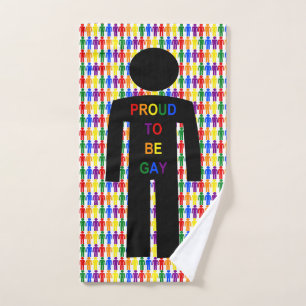 LGBTQ Gay Man Silhouette und Regenbogen Männer Handtuch