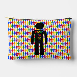 LGBTQ Gay Man Silhouette und Regenbogen Männer Zubehörtasche