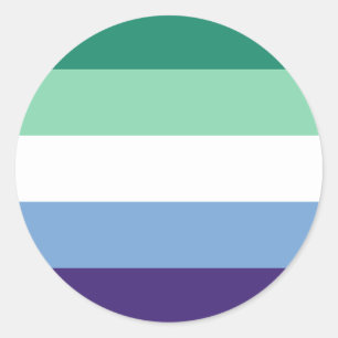 LGBTQ Gay Men-Flag Runder Aufkleber
