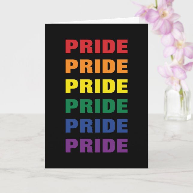 LGBTQ-Gay Pride Anpassbarer, mehrfacher Text Karte (Orchidee)