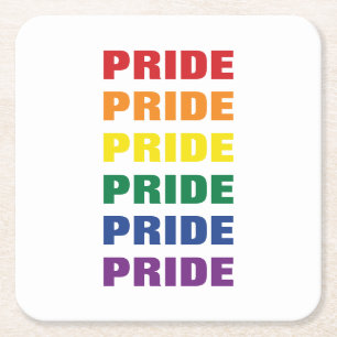LGBTQ-Gay Pride Anpassbarer, mehrfacher Text Rechteckiger Pappuntersetzer