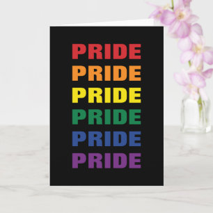 LGBTQ Gay Pride Anpassbarer Wiederholter Text Karte