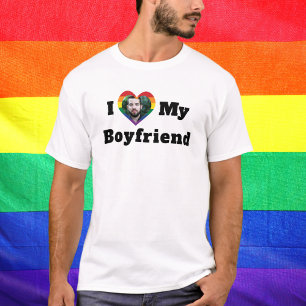 LGBTQ Gay Pride Benutzerdefiniertes Foto I Liebe M T-Shirt
