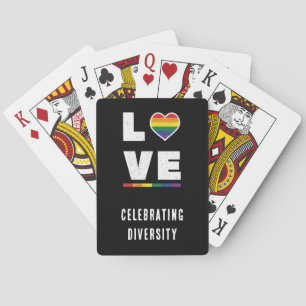 LGBTQ-Gay Pride-Flag für die beängstigende Grunge  Spielkarten