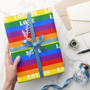 LGBTQ Gay Pride für benutzerdefinierte Rainbow-Fla Geschenkpapier