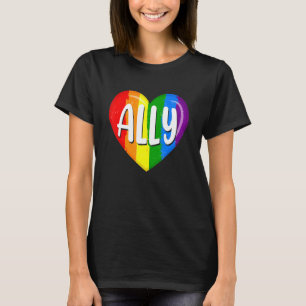 LGBTQ Gay Pride LGBT Verbündeter Regenbogenflagge T-Shirt