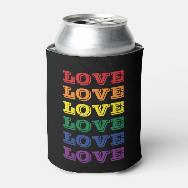 LGBTQ Gay Pride-Liebe Anpassbare, mehrfache Text Dosenkühler (Kanne Vorderseite)