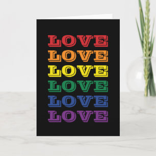 LGBTQ Gay Pride-Liebe Anpassbare, mehrfache Text Karte