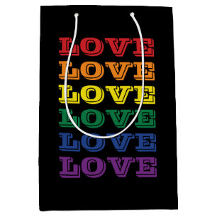 LGBTQ Gay Pride-Liebe Anpassbare, mehrfache Text Mittlere Geschenktüte