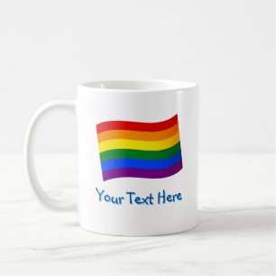 LGBTQ-Gay Pride mit Rainbow-Flag-Sondertext Kaffeetasse