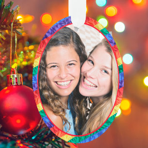 LGBTQ Gay pride photo personnalisé Rainbow Frame O