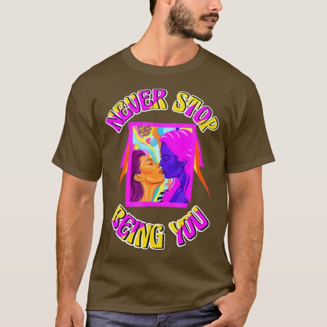 LGBTQ Gay Pride Rainbow CSD Trans Pan Lesbian Bi T-Shirt (Vorderseite)