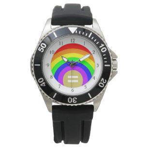LGBTQ GAY PRIDE RAINBOW FARBE ZEIT FÜR GLEICHHEIT ARMBANDUHR