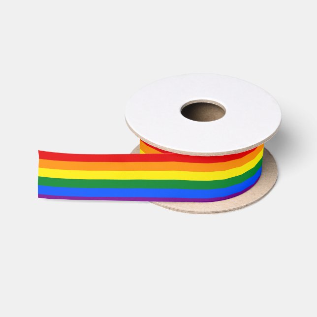 LGBTQ Gay Pride-Regenbogen-Flagge Satinband (Spule)