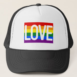 LGBTQ Gay Pride-Regenbogenflagge Liebe Truckerkappe