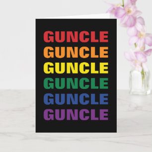 LGBTQ Gay Pride Spaß und lustige Gay Onkel Guncle Karte