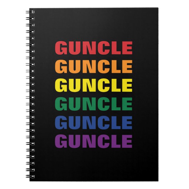 LGBTQ Gay Pride Spaß und lustige Gay Onkel Guncle Notizblock (Vorderseite)