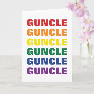 LGBTQ Gay Pride Spaß und lustiger schwuler Onkel G Karte