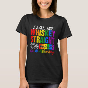 LGBTQ Gay wie mein Whiskey-Freund Pride P T-Shirt