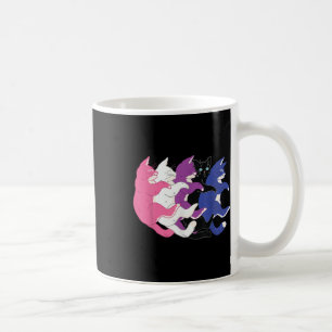 Lgbtq Genderfluid-Stolzflagge - Katzen stapeln Gen Kaffeetasse